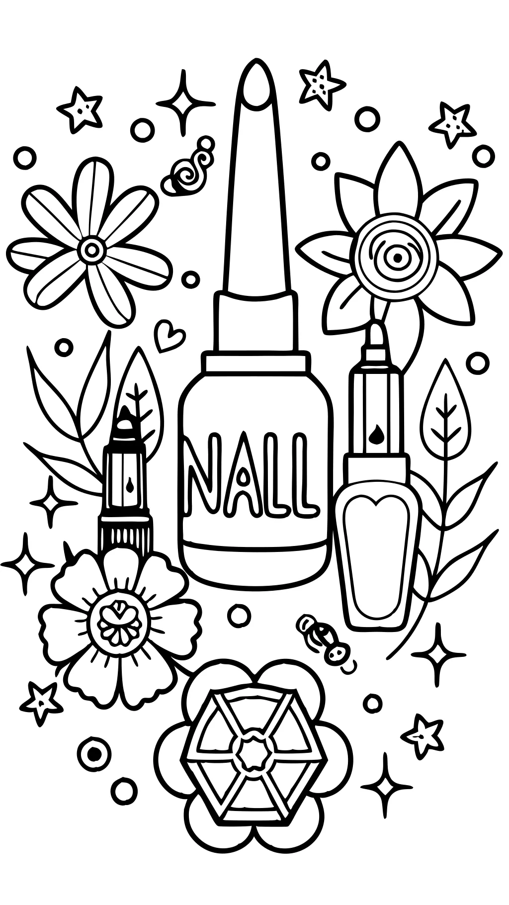 coloring pages nail polish